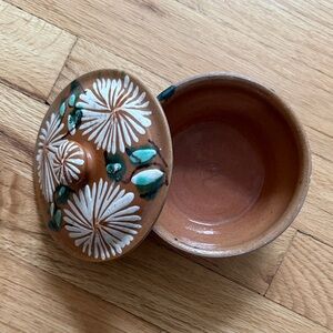 Handcrafted Floral Ceramic Jar